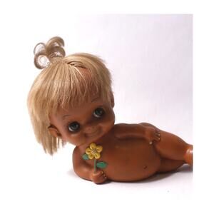 1970s Japan Sekiguchi Rola-chan Kewpie Vinyl Doll Showa Era ~ 260812-WH 1238